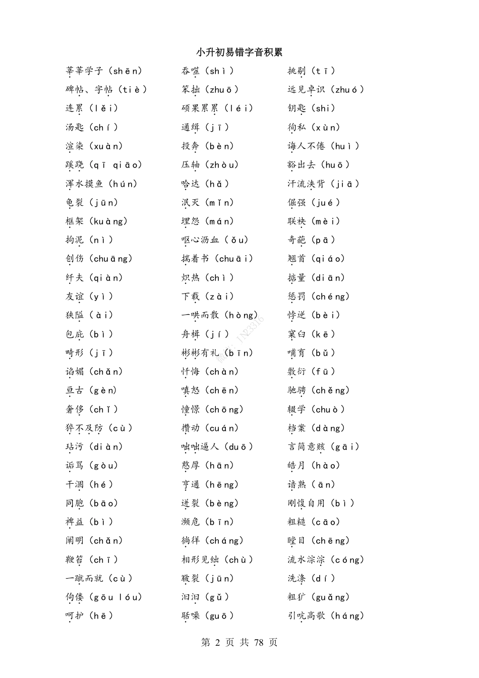 小升初语文考试基础知识背诵手册（知识点）.pdf
