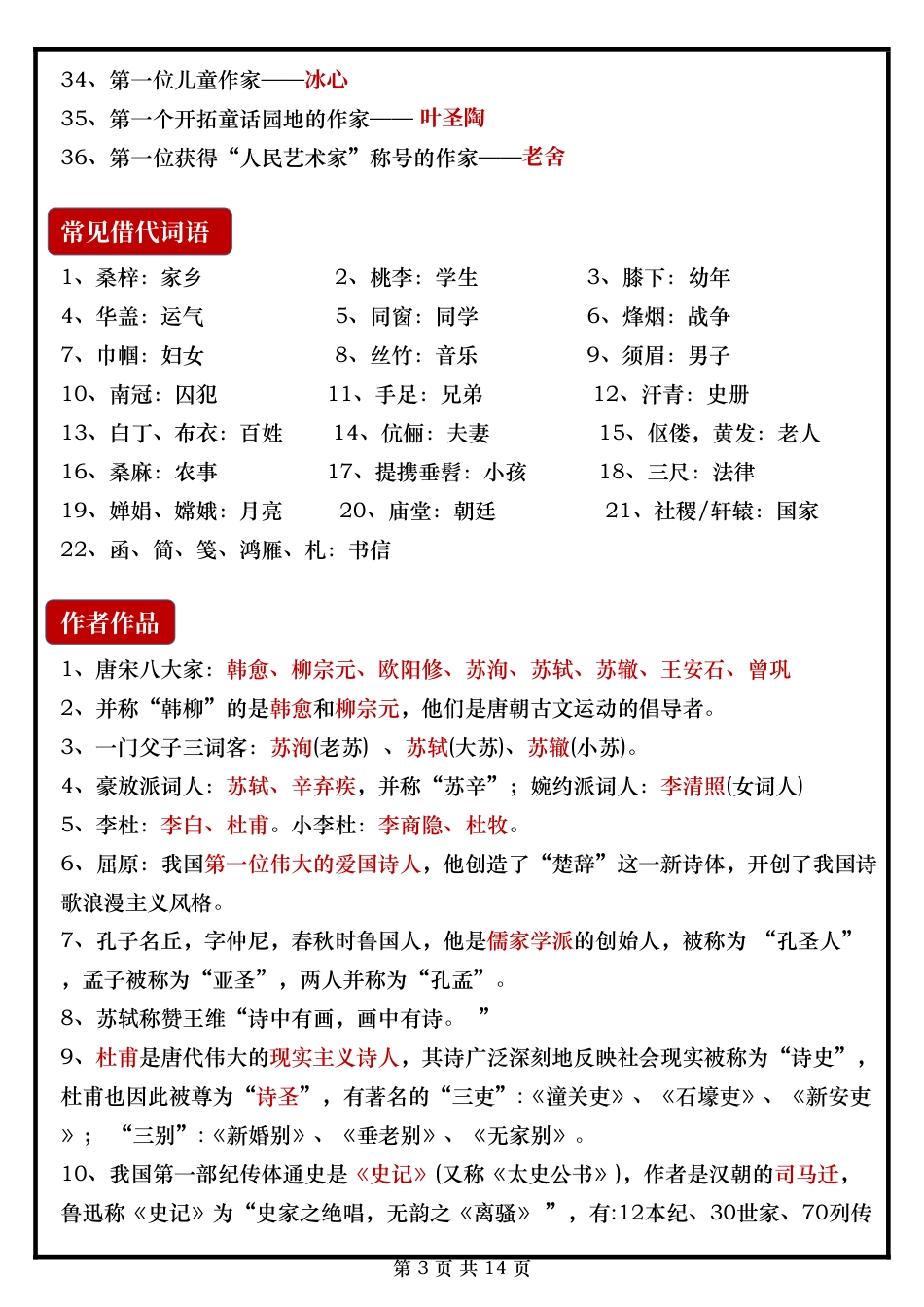 小升初常考文学常识分类汇总.pdf