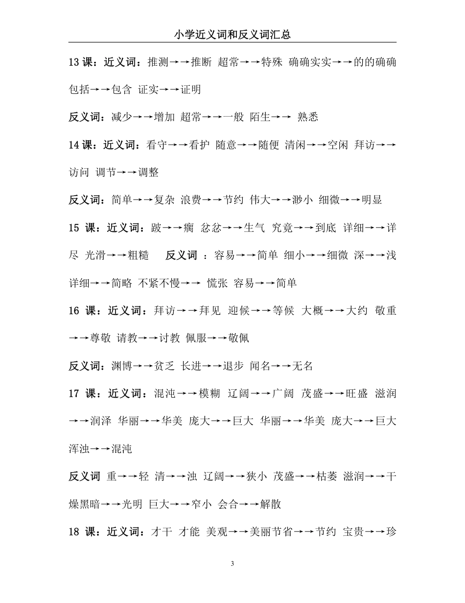 小学阶段必知的常用近反义词汇总.pdf
