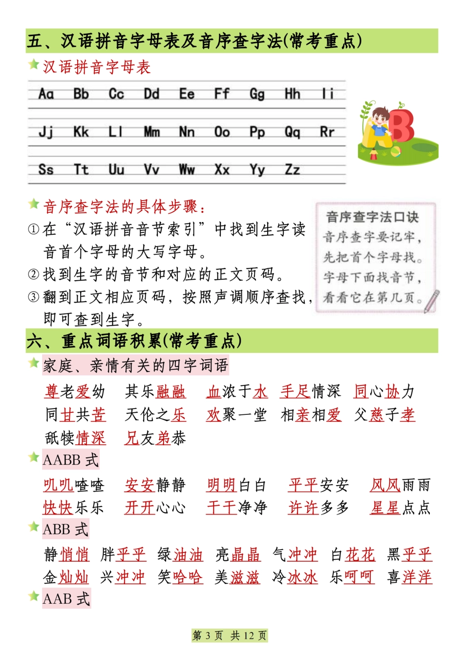 【25年一下语文全册重点知识归纳（12页）.pdf
