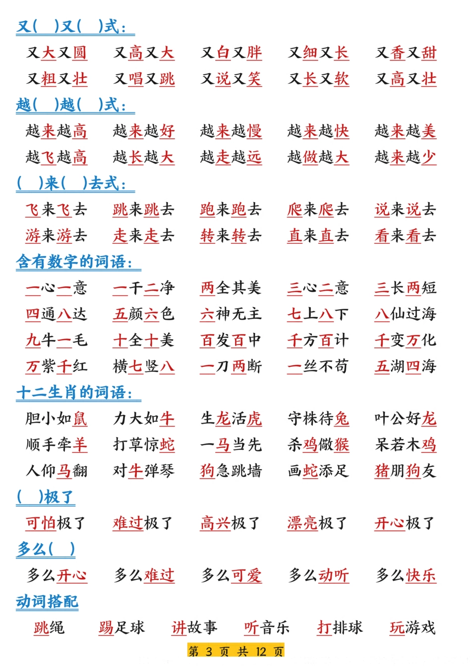 【25新一下语文期中复习高频考点知识汇总（12页）.pdf