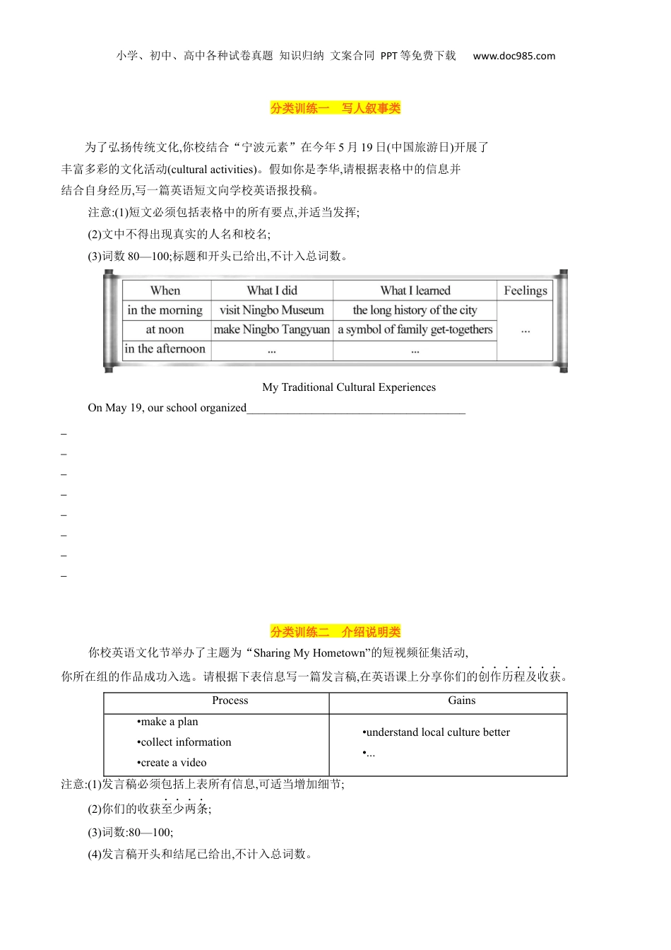 （人教版）第1部分-专题20 书面表达（初高考点差异及衔接）（学生版）-初升高英语暑假衔接.docx