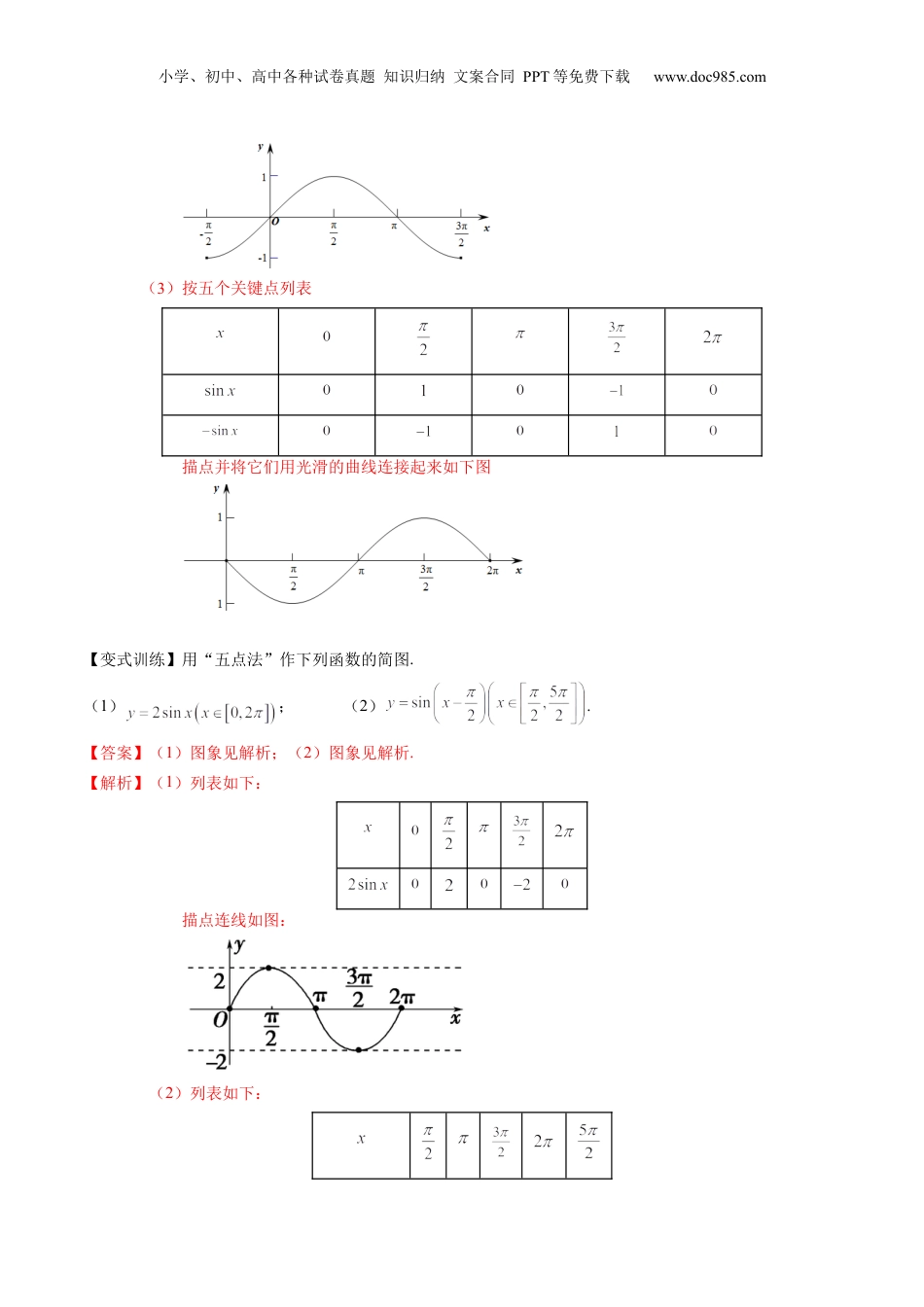 第25讲 正弦函数、余弦函数的图象（教师版）初升高数学暑假衔接（人教版）.docx