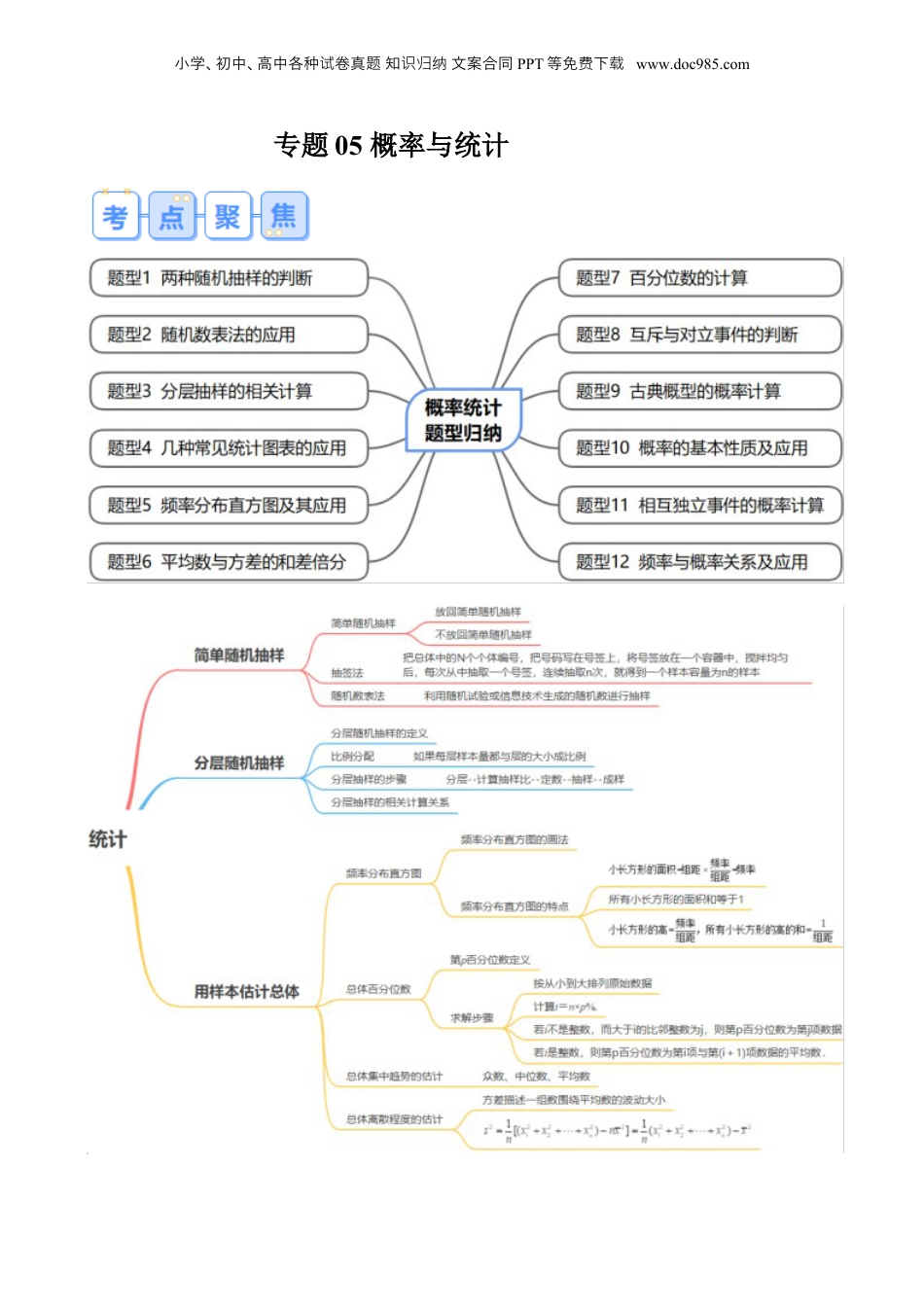新高二数学暑假衔接第1部分-暑假复习-专题05 概率与统计（教师版）-（人教A版）.docx