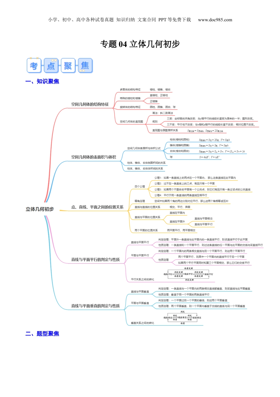 新高二数学暑假衔接第1部分-暑假复习-专题04 立体几何初步（学生版）-（人教A版）.docx