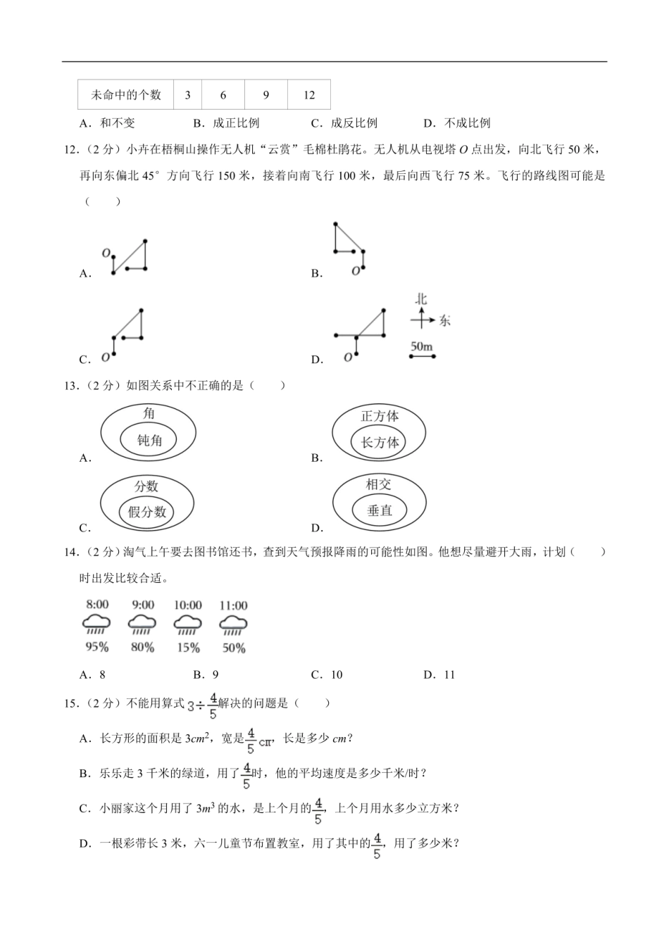 2024年广东省深圳市龙岗区小升初数学试卷（含答案）.pdf