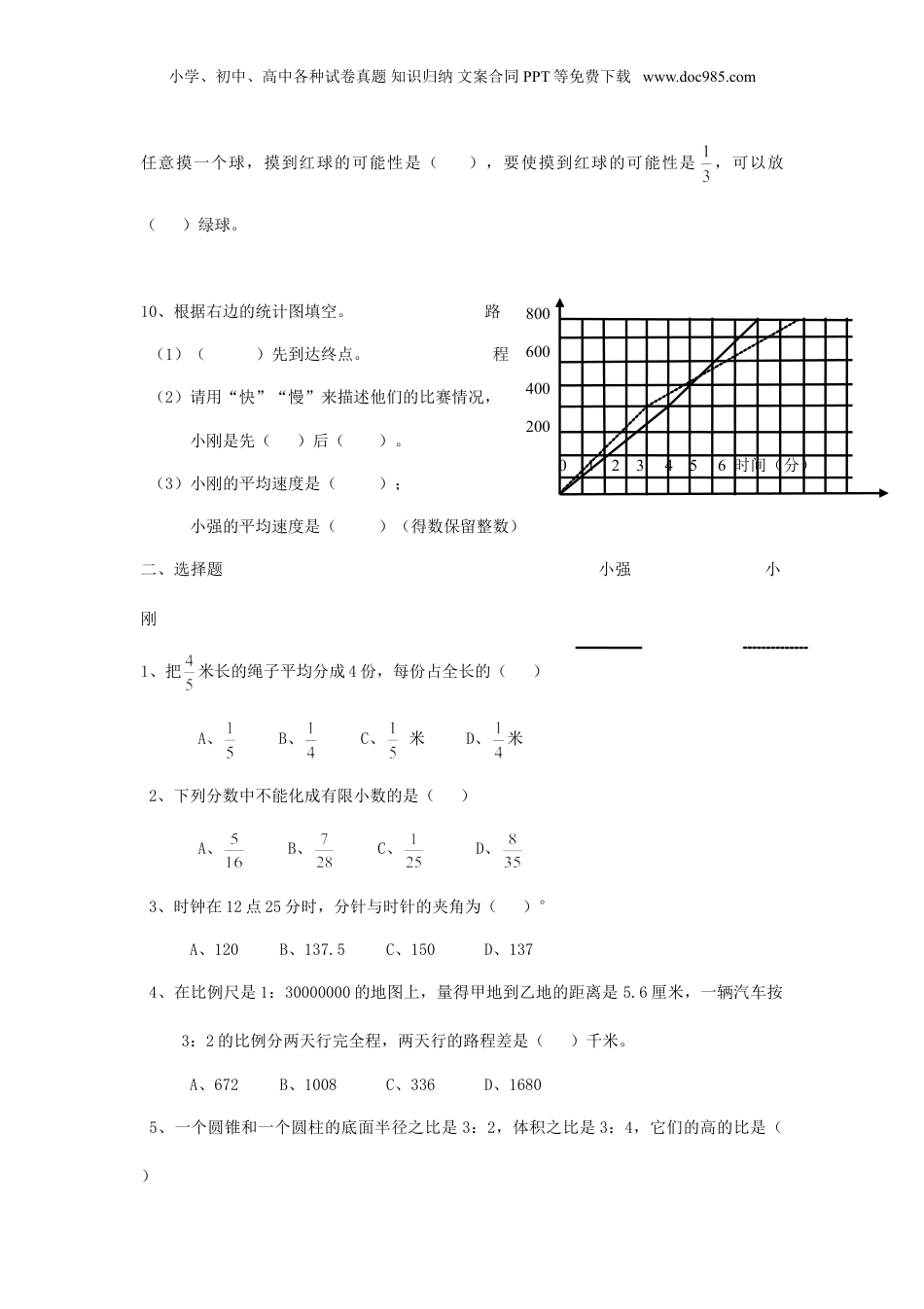 2011年湖北小升初数学考试真题.doc