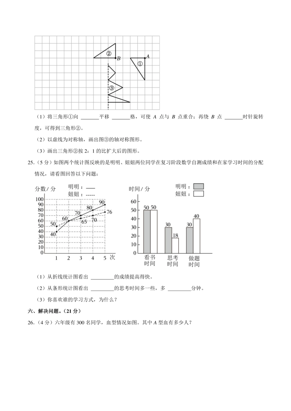 2024年湖北省襄阳市老河口市小升初数学试卷附答案解析.pdf