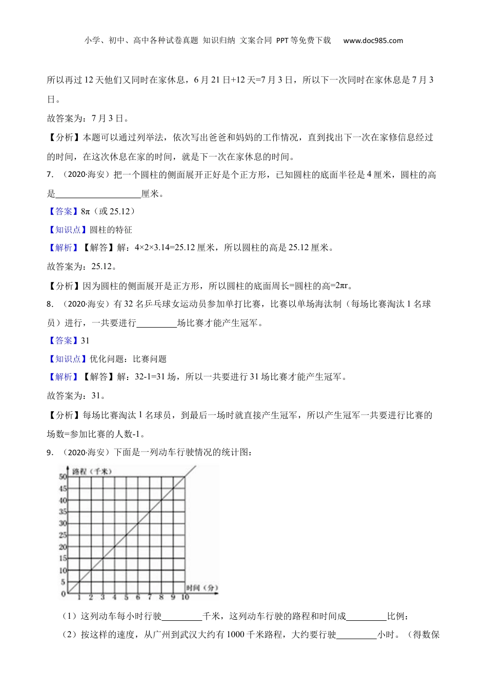 2020年江苏省南通市海安县名校七年级分班考试数学试卷三(教师版).docx