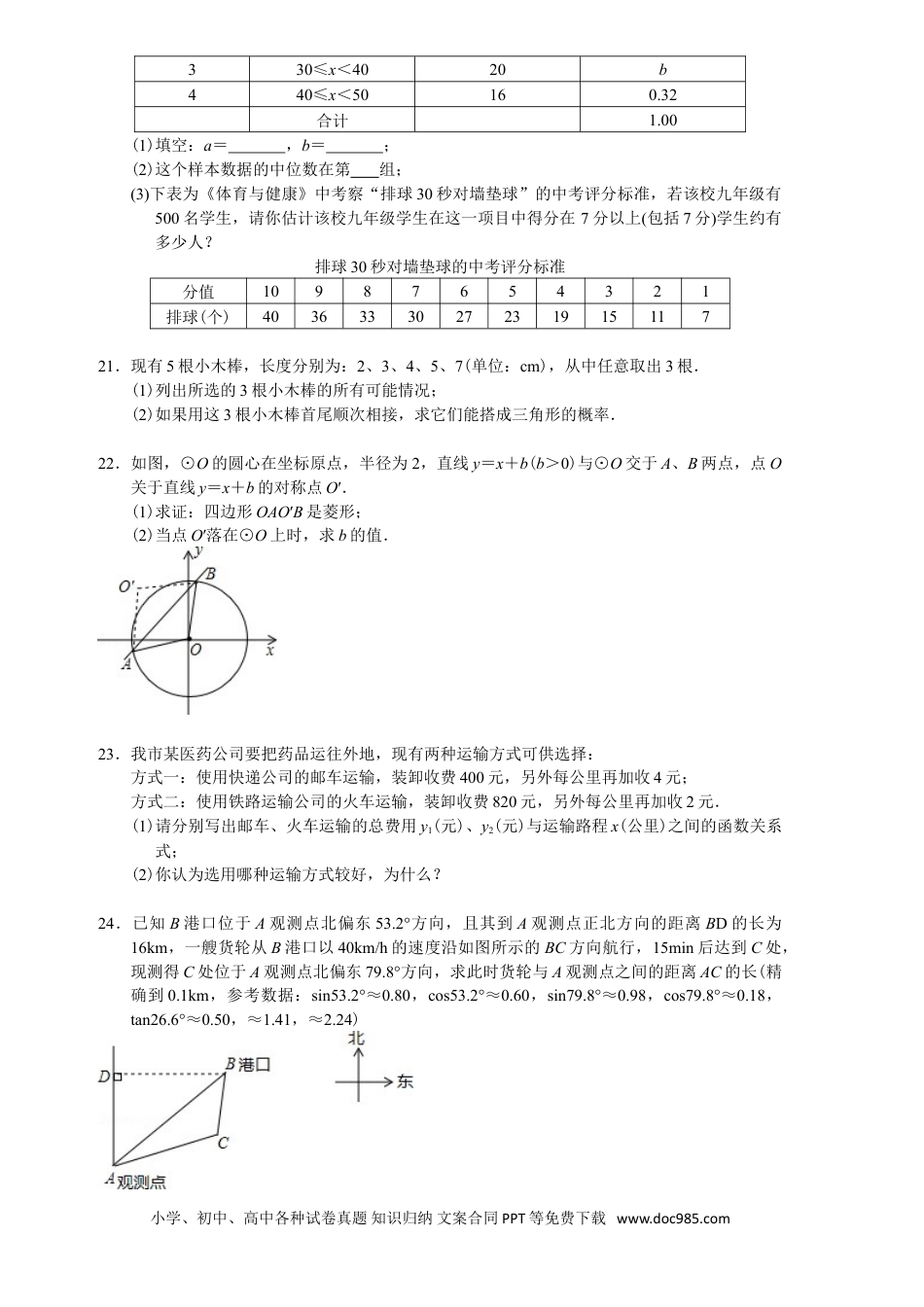 2012年江苏省连云港市中考数学试卷及答案.doc