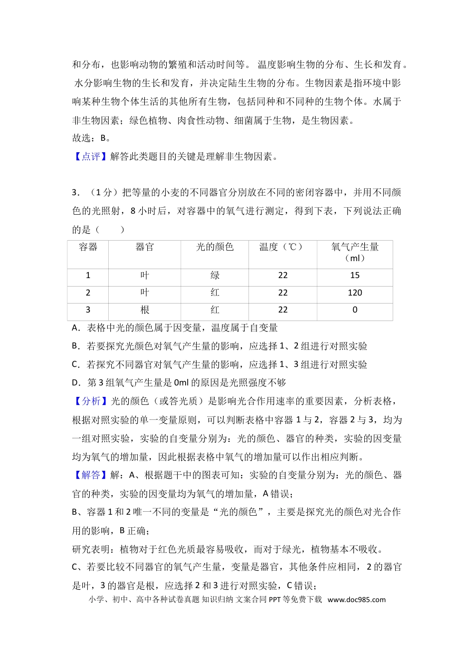 2018年安徽省滁州市中考生物真题（解析卷）.doc