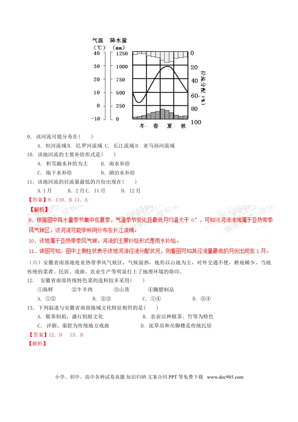 2012年上海高考地理真题（解析版）.doc