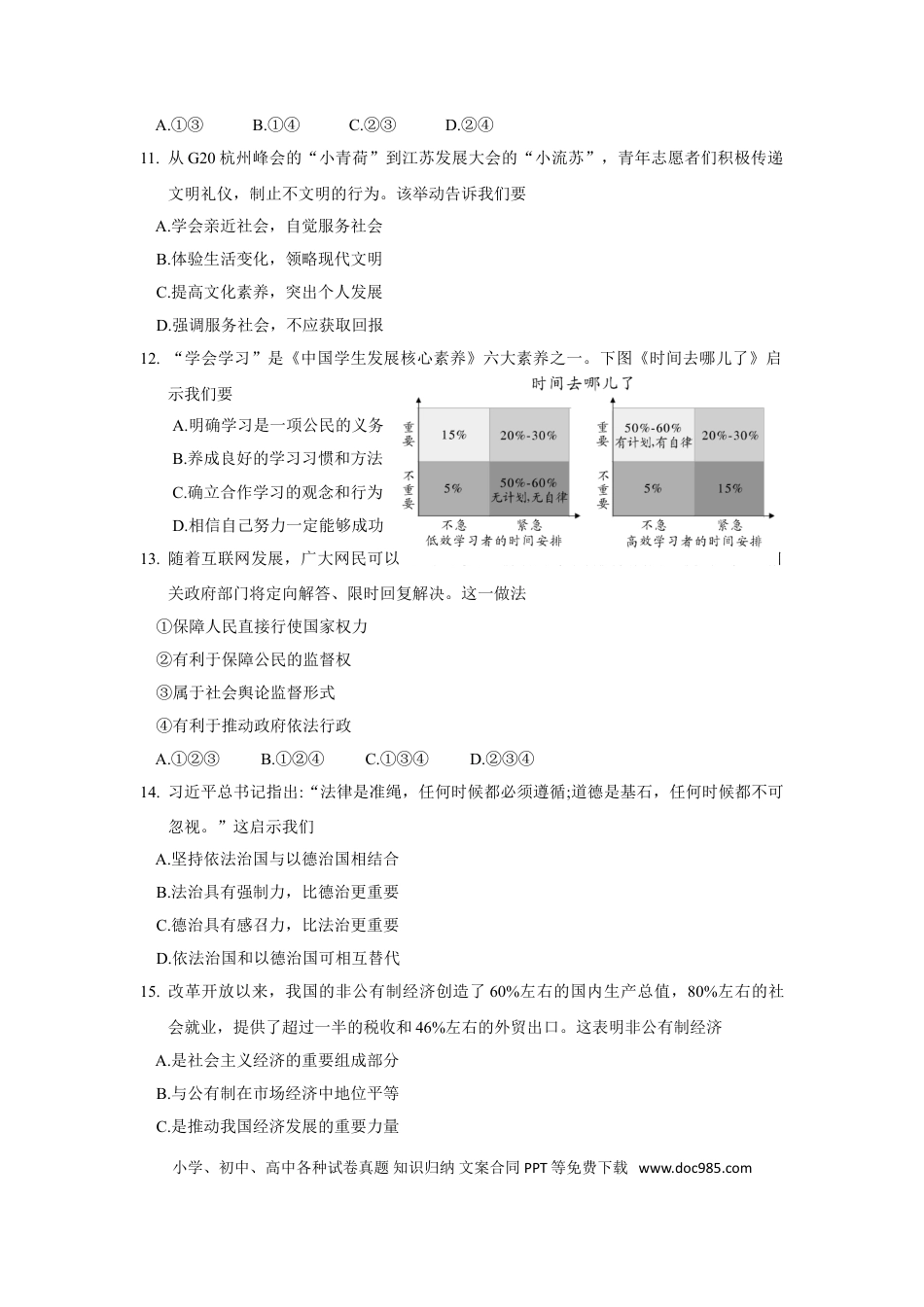 2017年江苏省苏州市中考政治试题及答案.doc