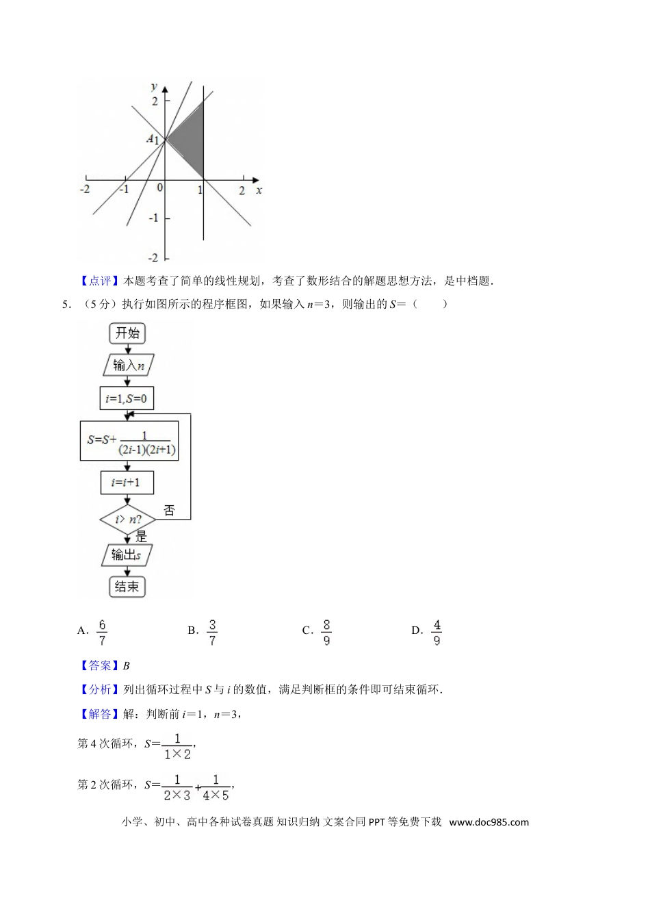 【免费下载】湖南2015年高考数学真题（文科）（湖南自主命题）（解析版）.doc
