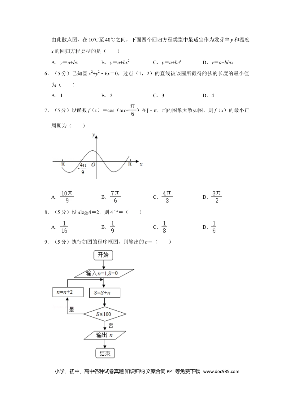 【免费下载】湖南2020年高考数学真题（文科）（新课标Ⅰ）（解析版）.doc