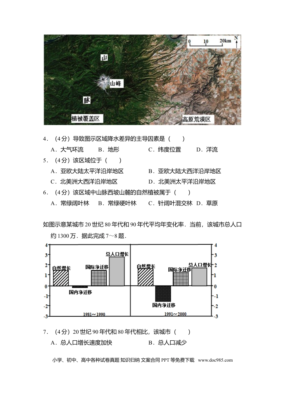 【免费下载】湖南2013年高考地理真题（新课标Ⅰ）（解析版）.doc