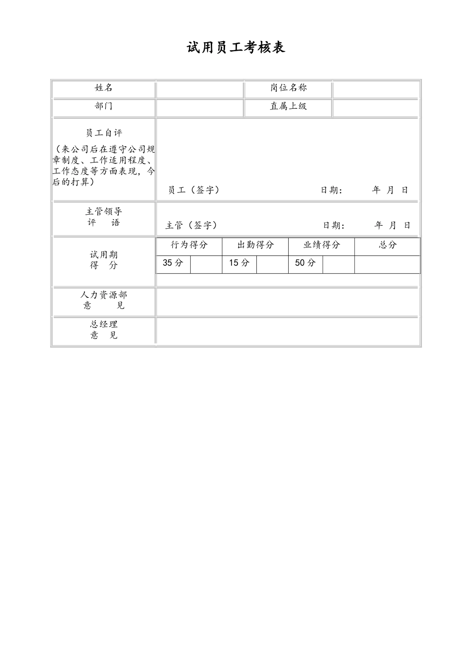 试用员工考核表.doc