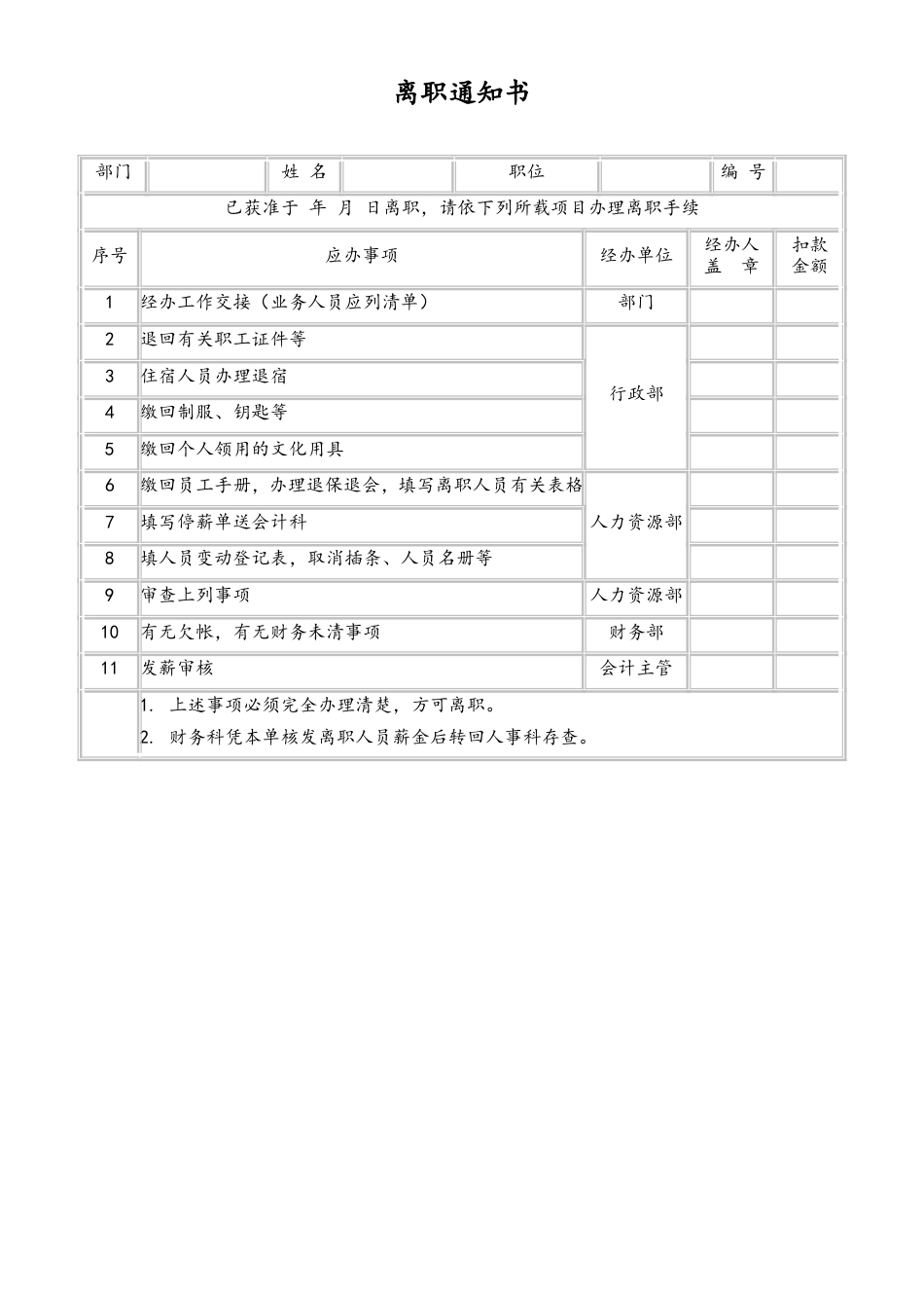 离职通知书.doc