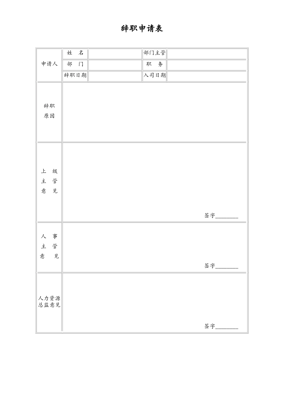 辞职申请表.doc
