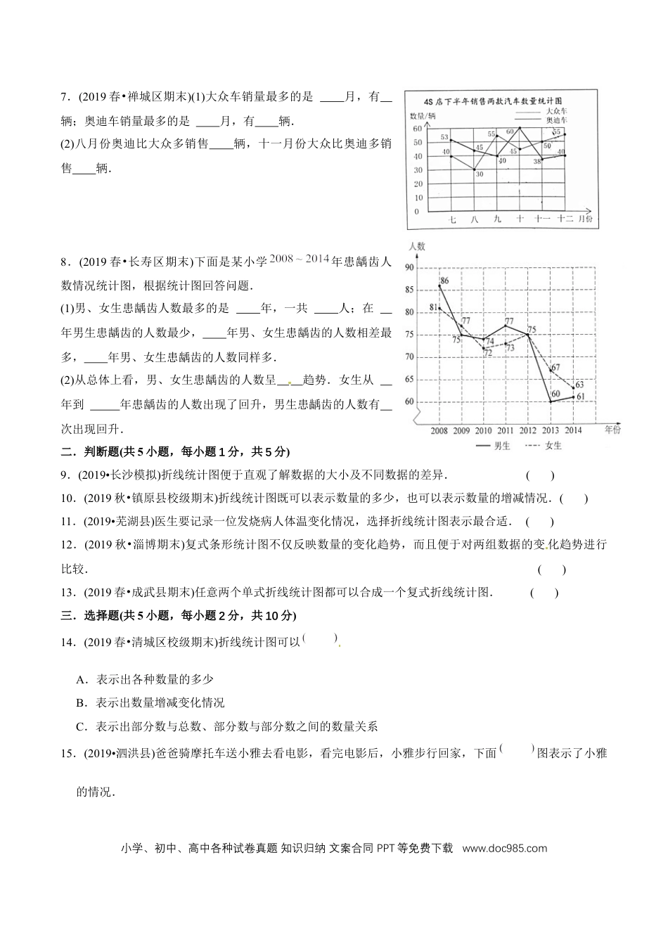 五年级数学下册 第七单元培优拔高测评试题--人教版数学五年级下册（学生版）.docx
