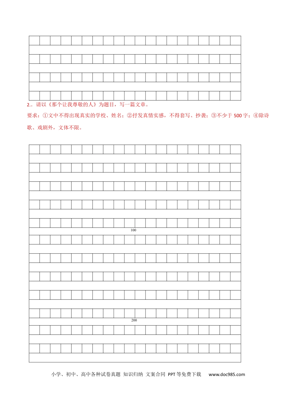 【部编语文七年级下册】专题13 写作训练（原卷版）.docx