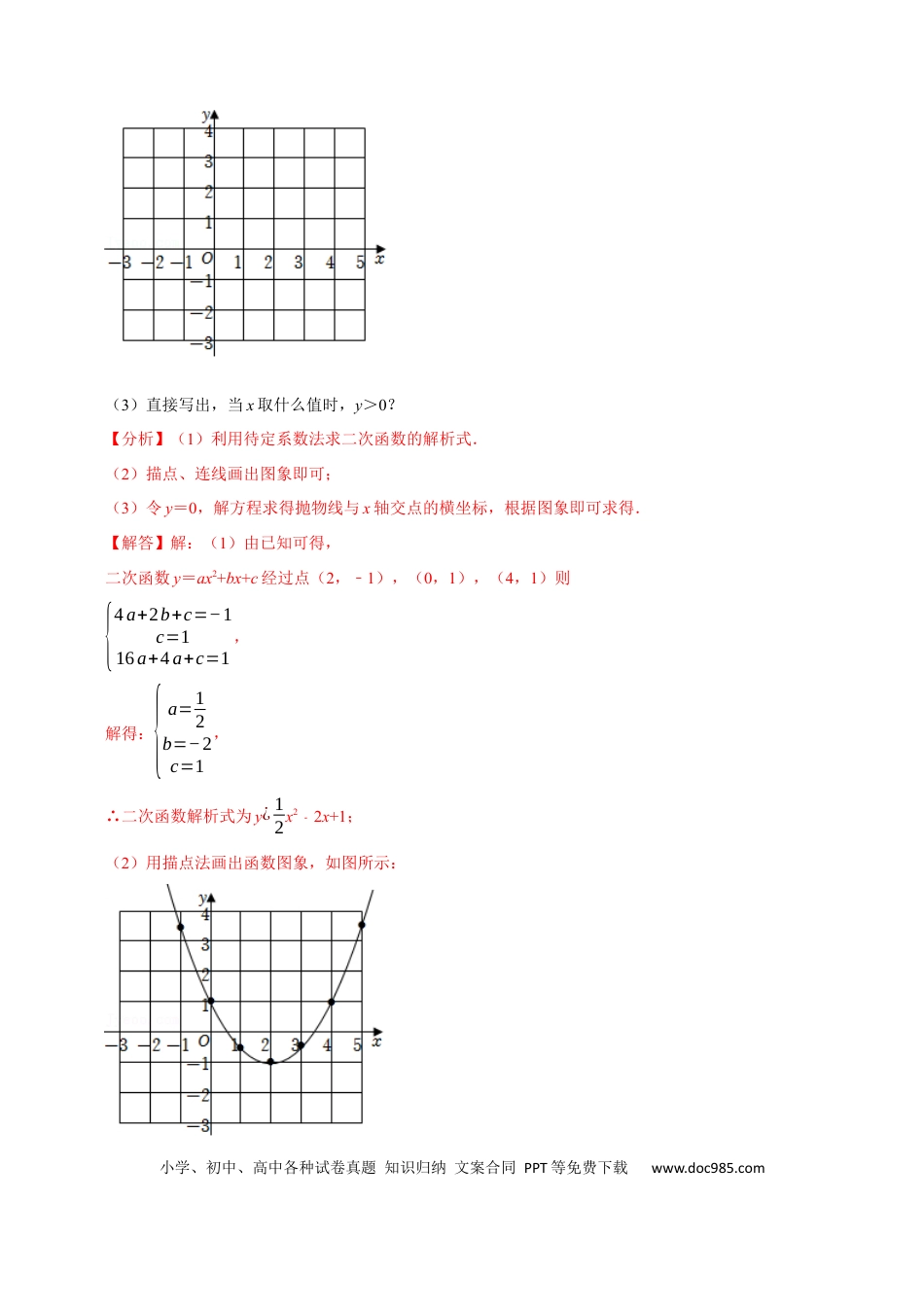 九年级上册数学专题22.10 二次函数解析式的确定【六大题型】（人教版）（解析版）.docx