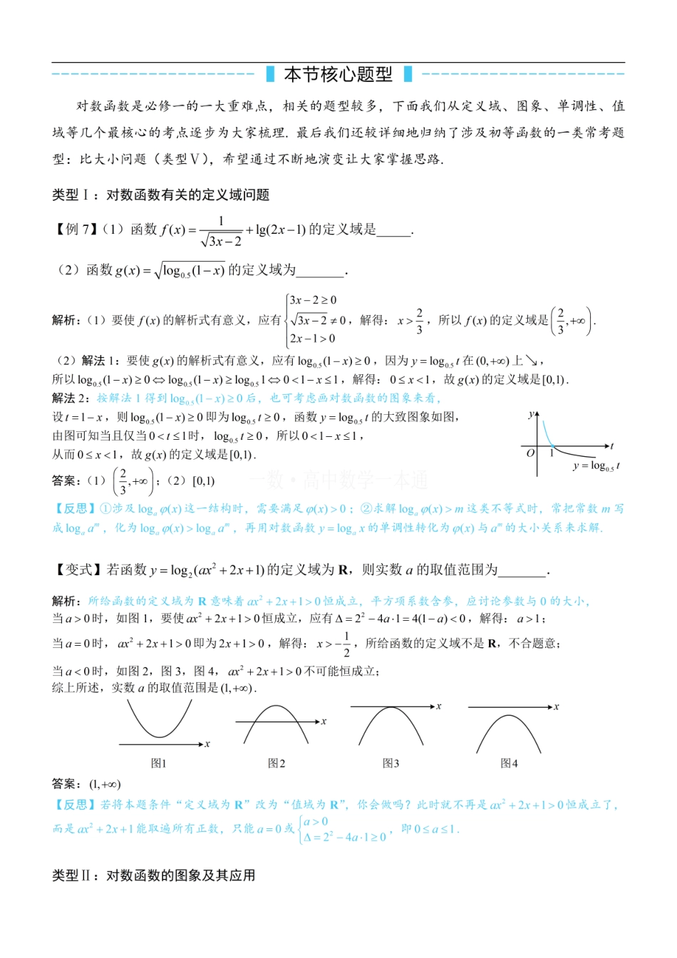 高一数学 第4节 对数函数（方法册+习题册）.pdf