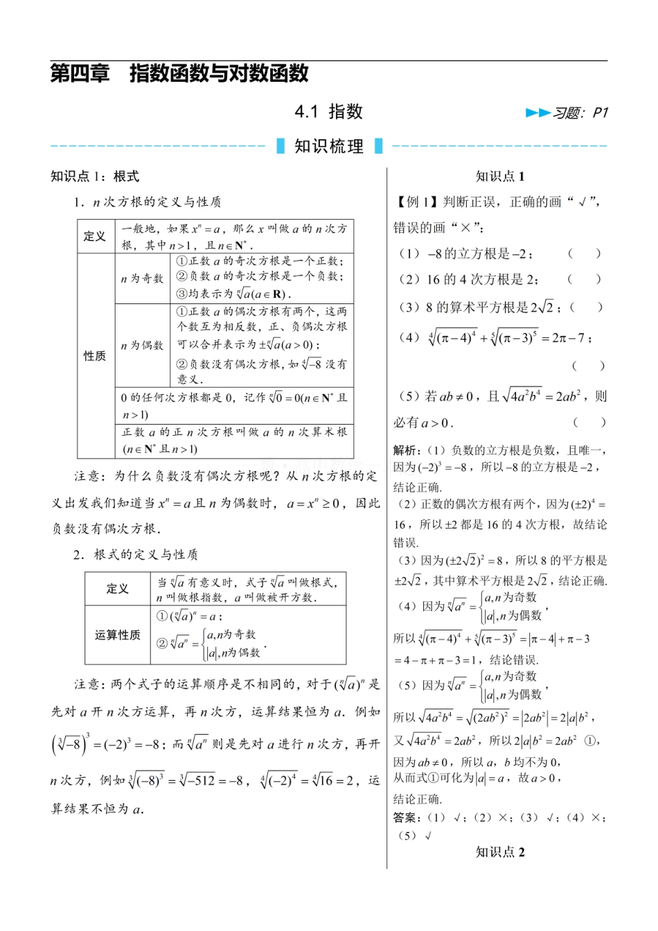 高一数学 第1节 指数（方法册+习题册）.pdf