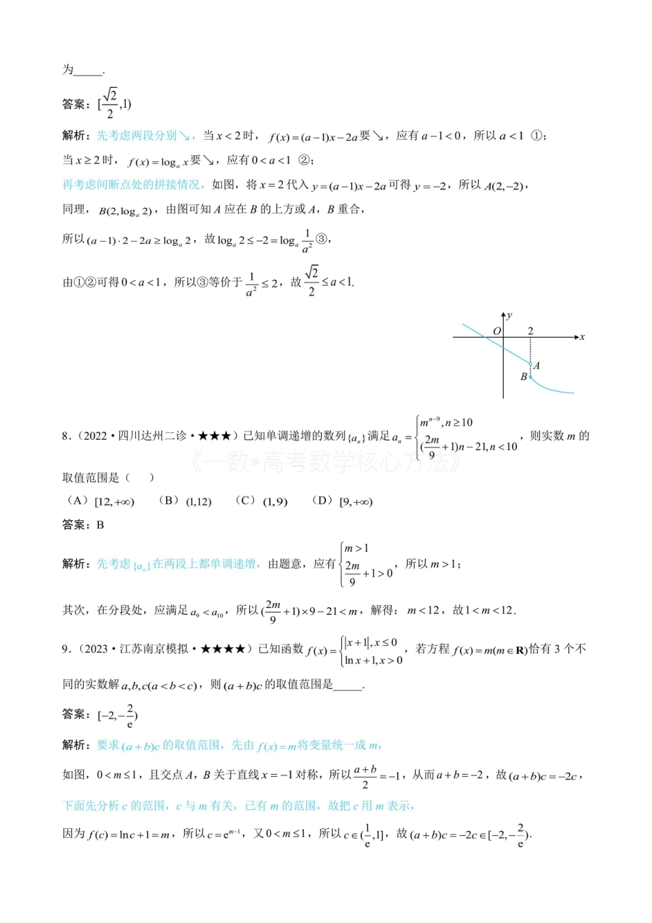 高一数学 第1节 分段函数常规题型（有答案）.pdf