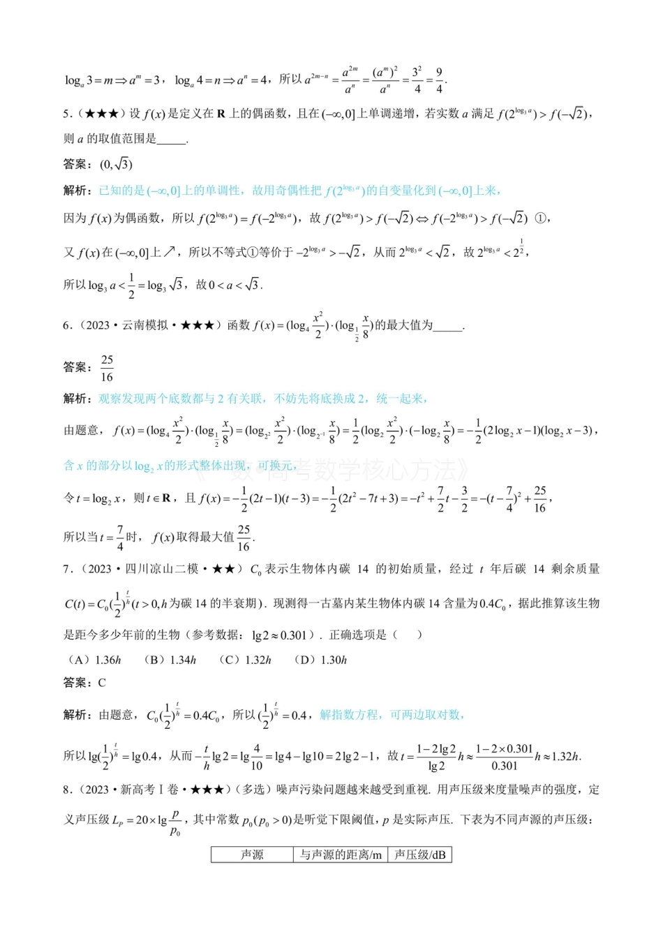 高一数学 第1节 指数、对数函数的基本运算与图象性质（有答案）.pdf