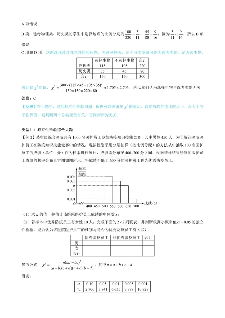 高一数学 第2节 独立性检验（无答案）.pdf