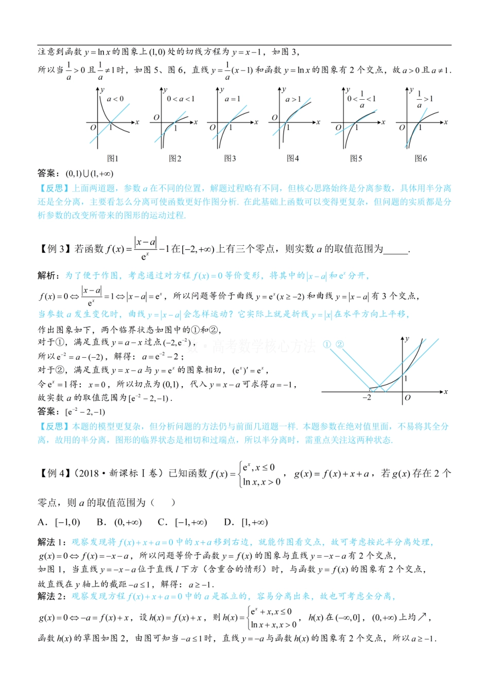 高一数学 第2节 函数零点小题策略：含参：方法册+练习册.pdf