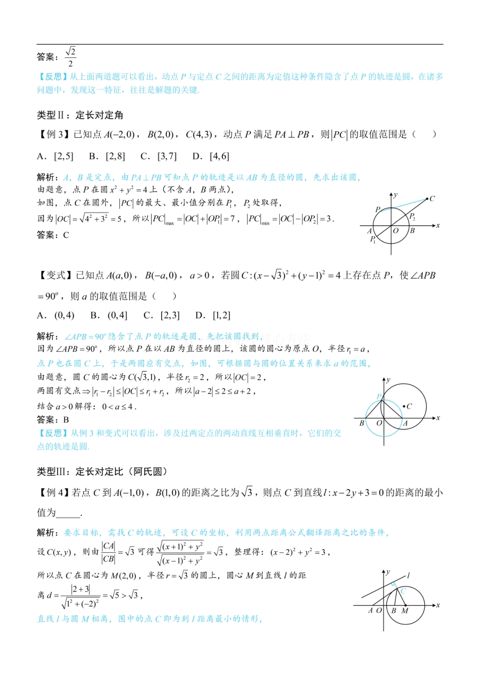 高一数学 第6节 隐圆问题：方法册+练习册.pdf