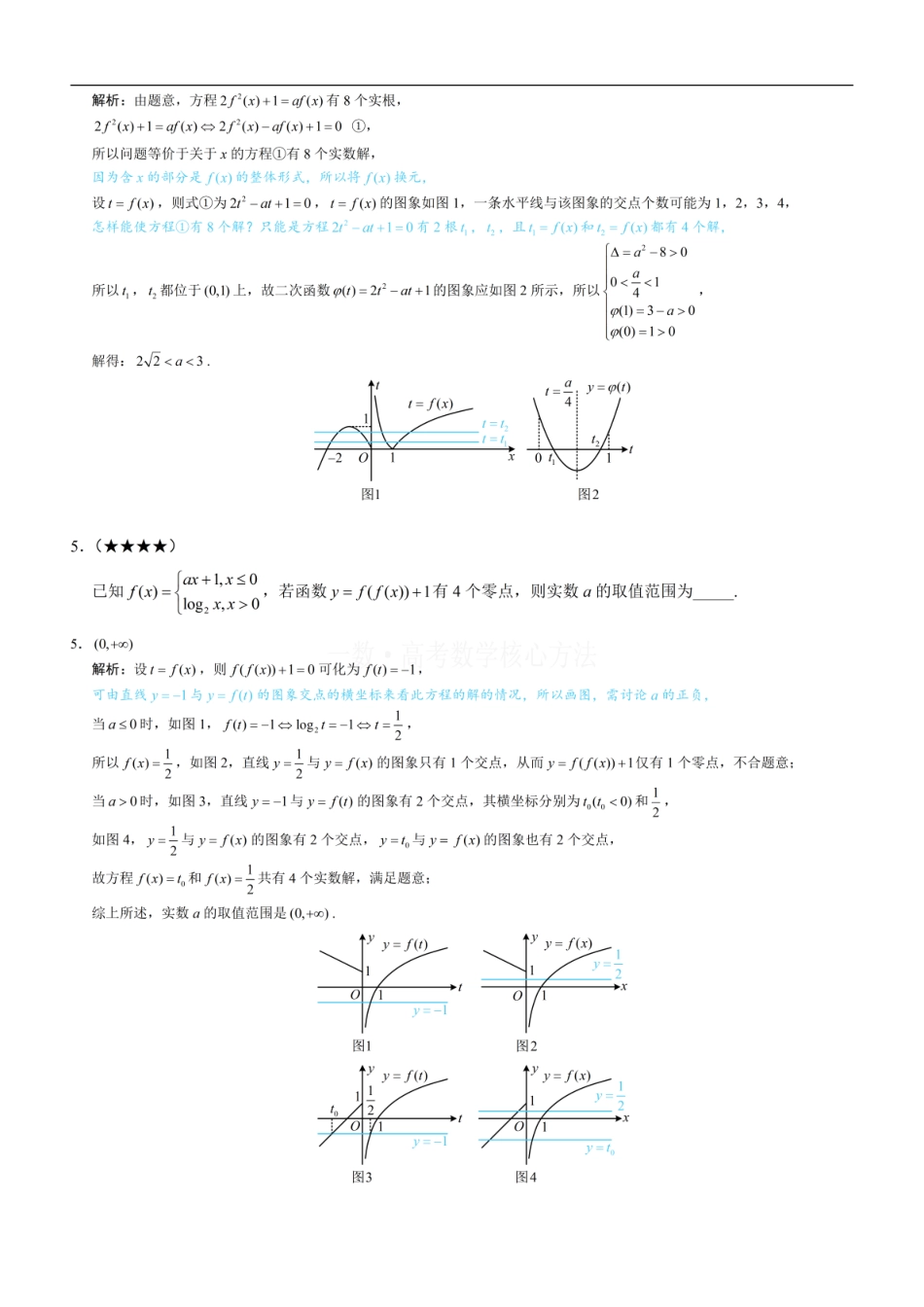 高一数学 第1节 复合函数方程问题：练习册答案+解析.pdf