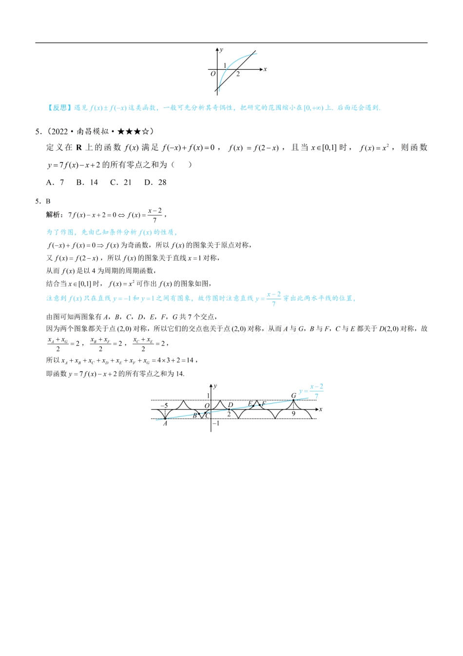 高一数学 第1节 函数零点小题策略：不含参：练习册答案+解析 (1).pdf