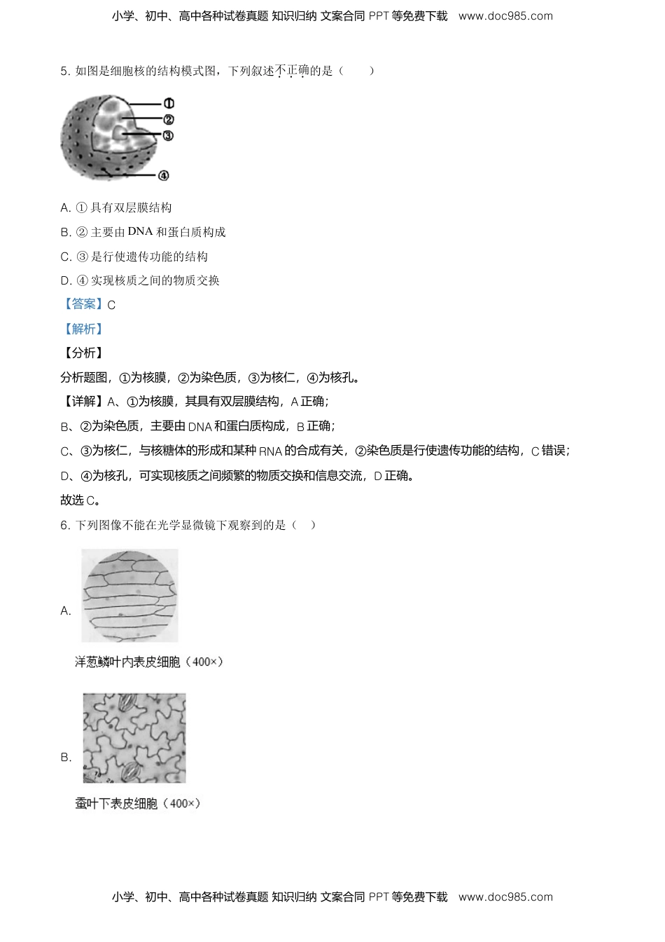 精品解析：北京丰台区高一上学期期末生物试题（解析版）.doc