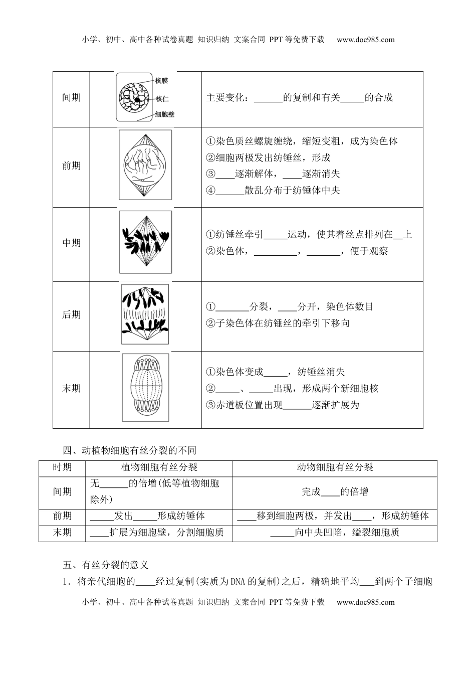 6.1 细胞的增殖-2022-2023学年高一生物上学期课后培优分级练（2019人教版必修1）（原卷版）.docx