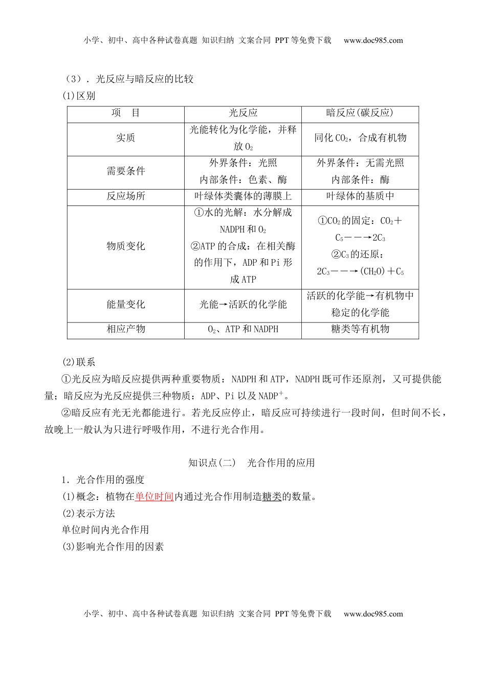 5.4.2 光合作用的原理和应用-2022-2023学年高一生物上学期课后培优分级练（2019人教版必修1）（解析版）.docx