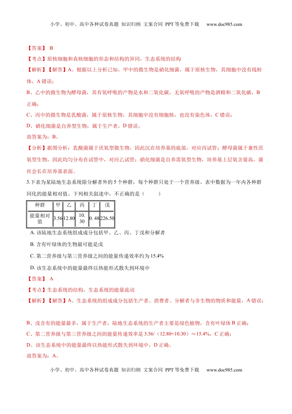 学易金卷：2020-2021学年高二生物上学期期末测试卷01（人教版2019选择性必修2）（解析版）.docx