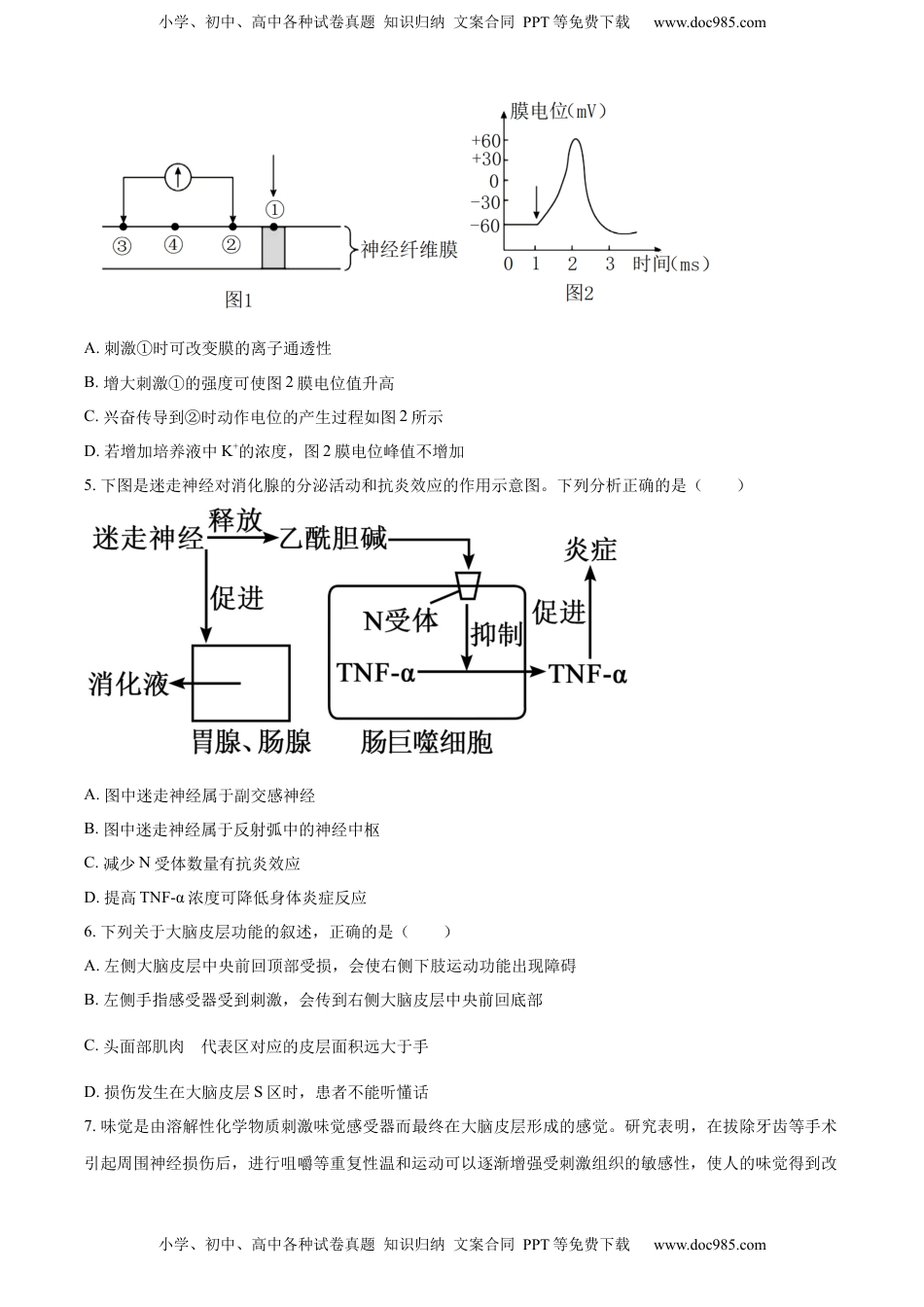2022-2023学年高二上学期期末生物试题（原卷版） (1).docx