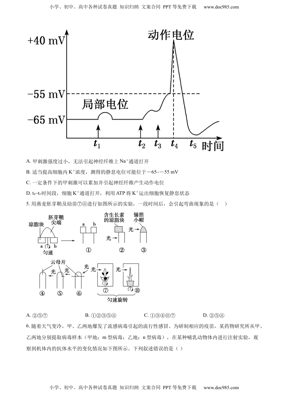 2022-2023学年高二上学期期中生物试题（原卷版） (1).docx