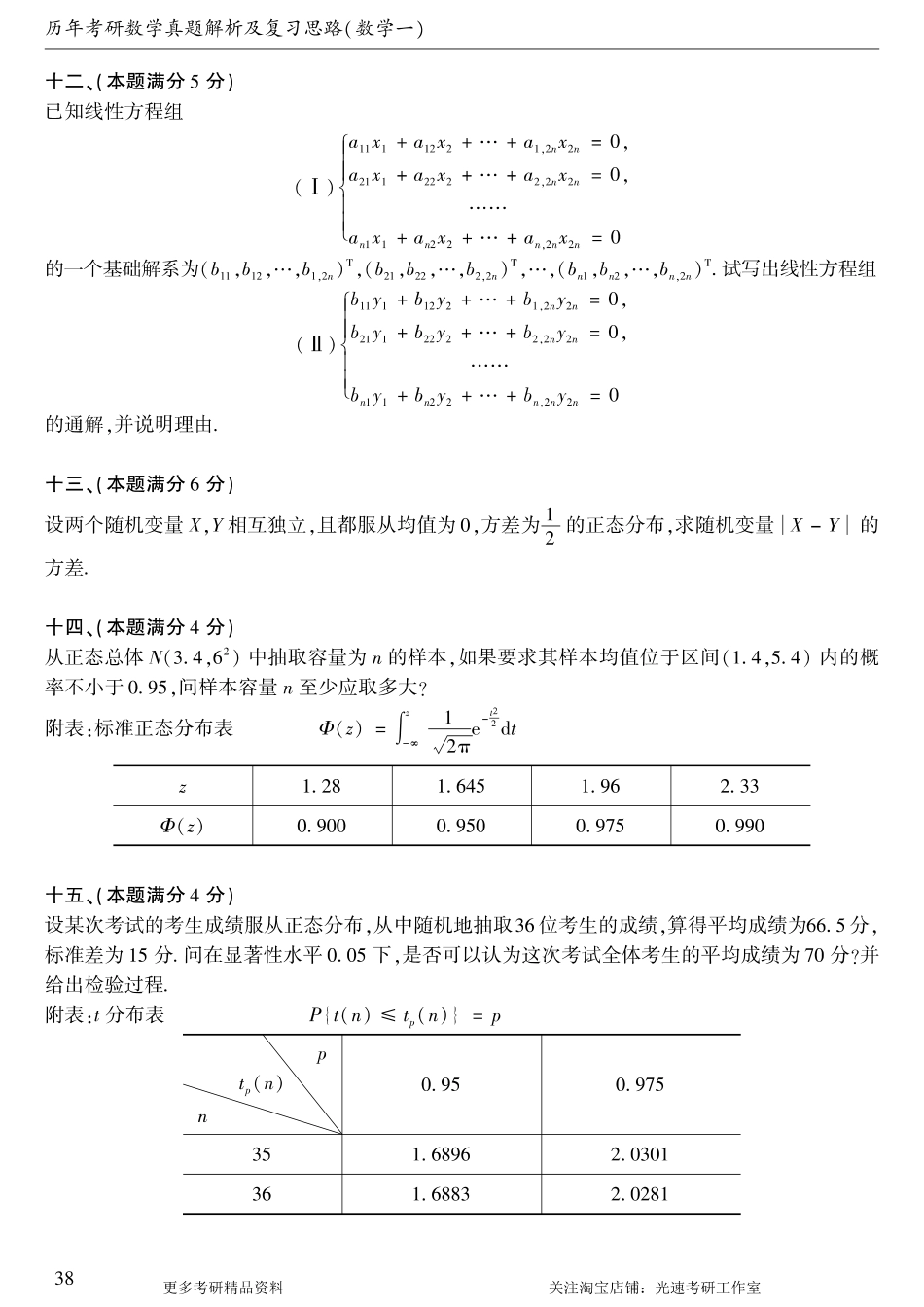 1998年考研数学（一）真题.pdf