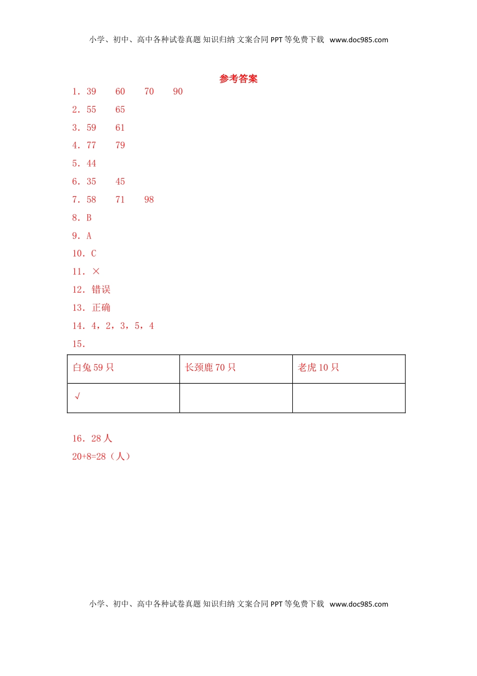 【基础+拔高】3.1数数100以内的数 一年级下册数学一课一练苏教版（含答案）.doc
