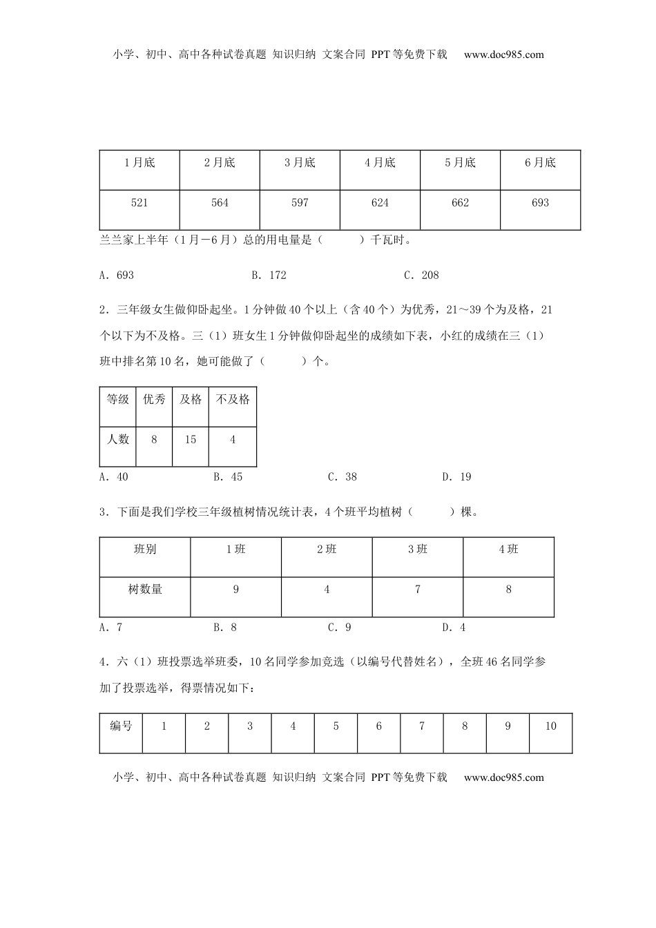 【易错笔记】第九单元 数据的收集和整理（二）-三年级数学下册易错点汇总及优选易错题B卷 苏教版（含答案）.docx