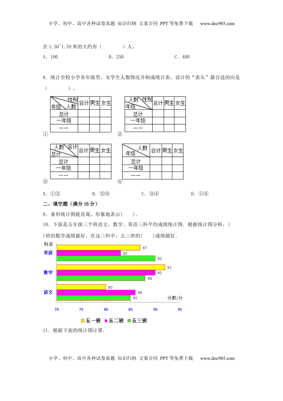 【阶段练习】五年级数学上册5-6单元测试题B卷  苏教版（含答案）.docx