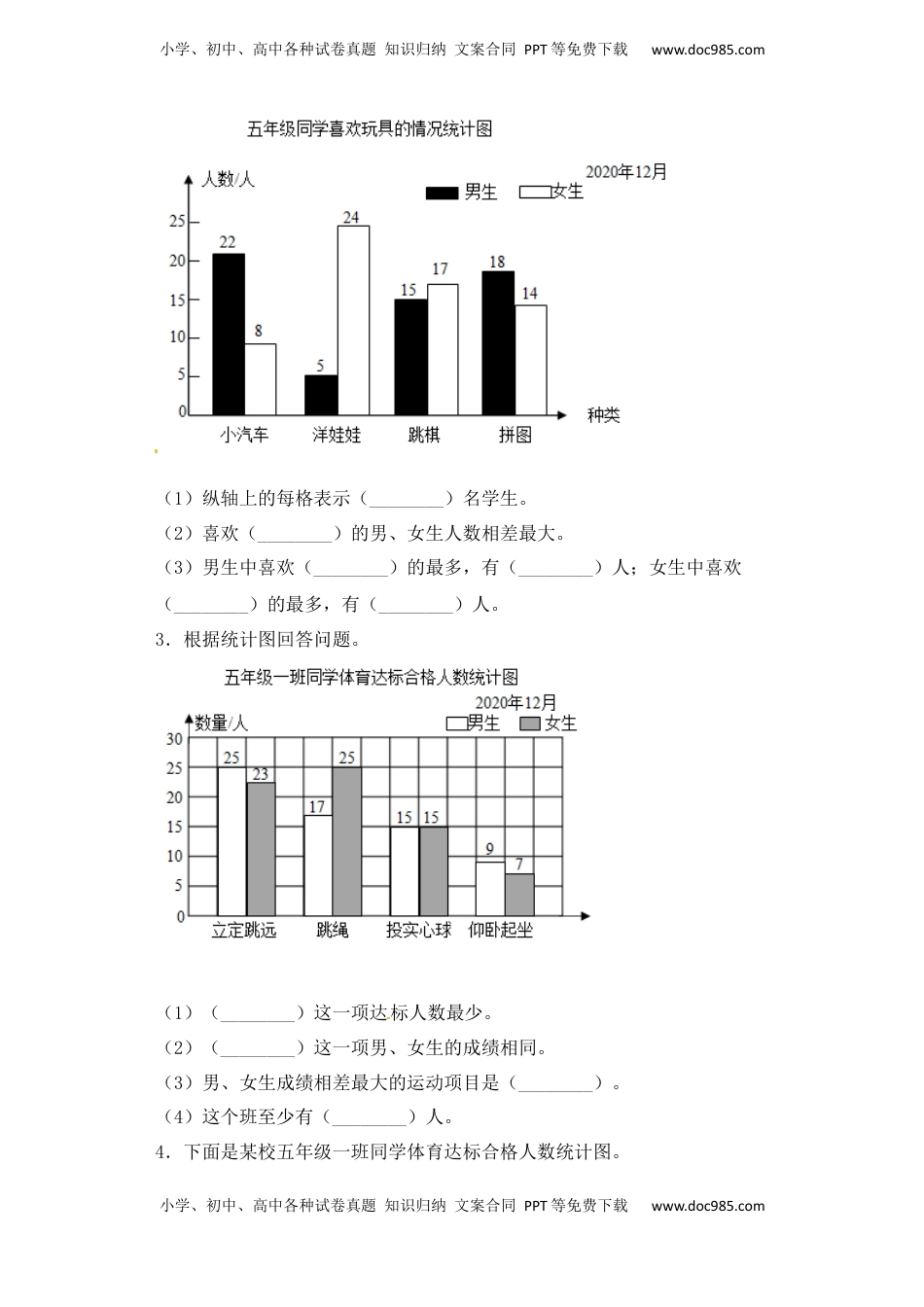 【课后天天练】6.1复式统计图-苏教版五年级上册数学一课一练（夯实基础+培优冲关）.docx