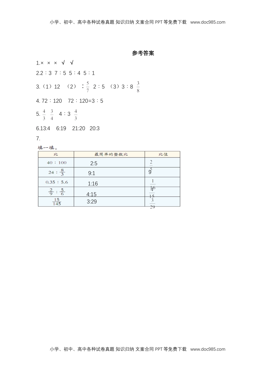 【基础+提升】小学数学六年级上册3.8比的基本性质和化简比（含答案）苏教版.doc