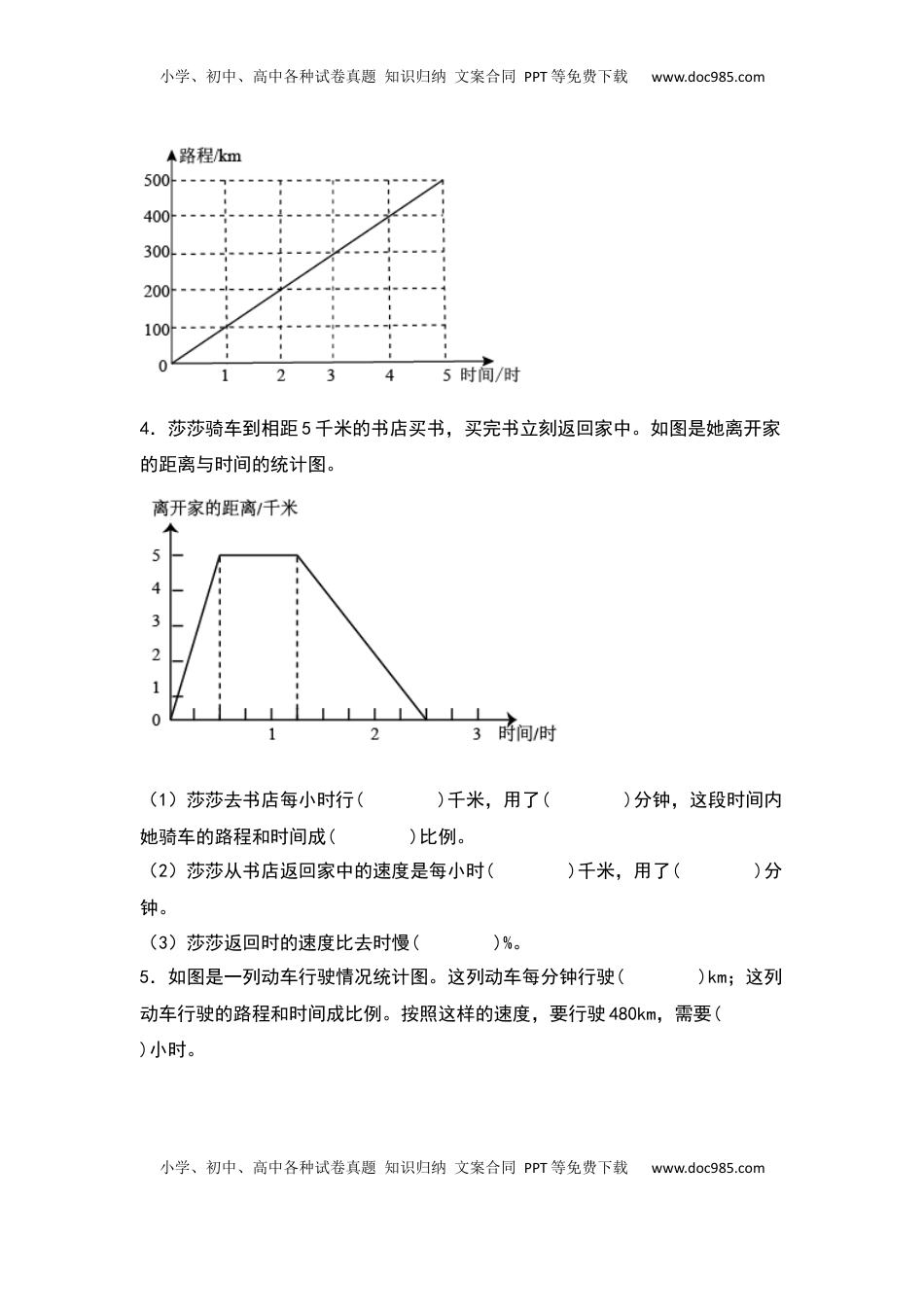 六年级数学下册典型例题系列之第六单元正比例和反比例在图表中的应用专项练习（原卷版）苏教版.docx
