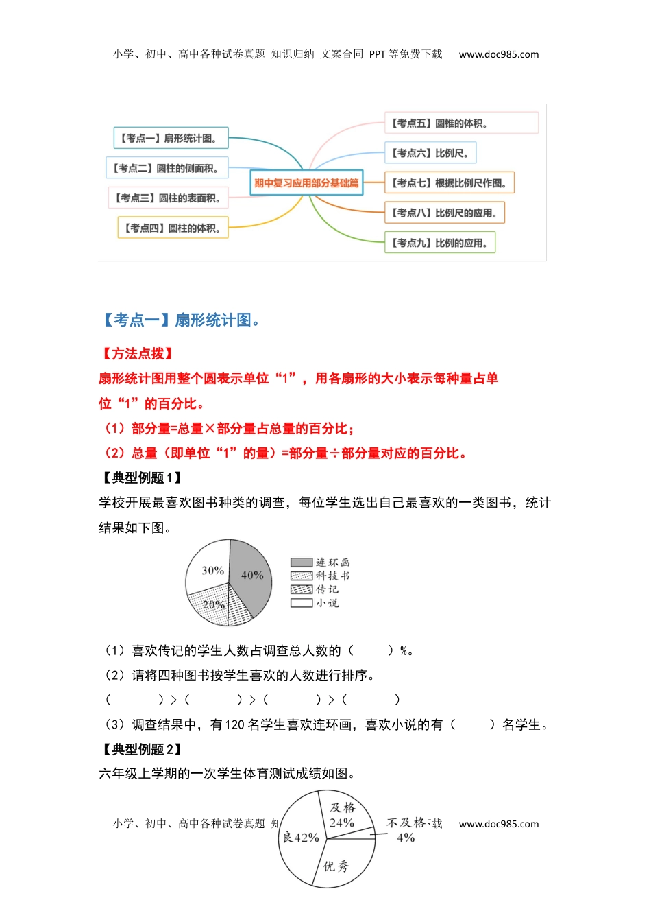 六年级数学下册典型例题系列之期中复习应用部分基础篇（原卷版）苏教版.docx