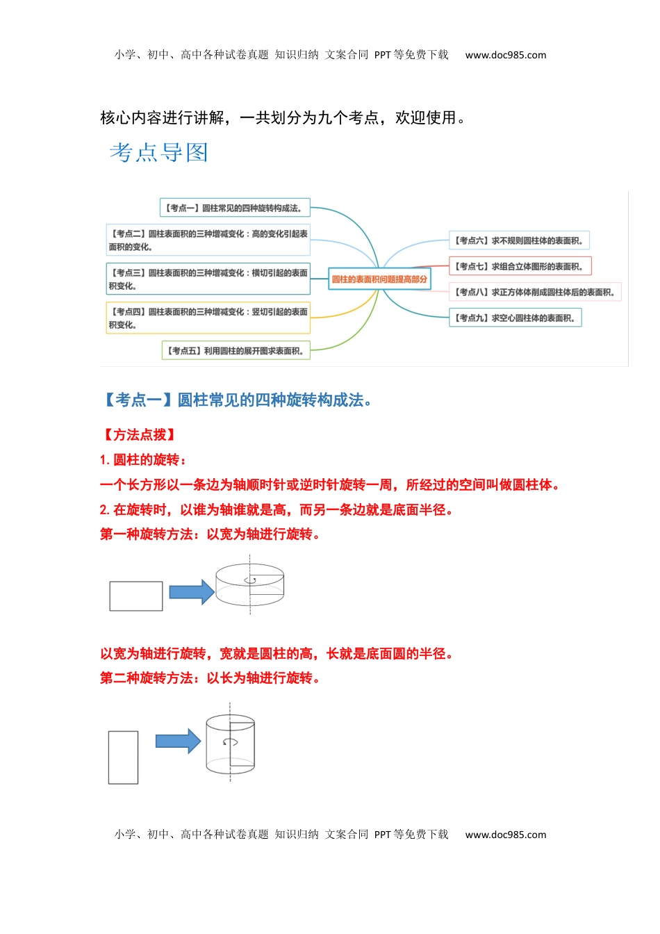 六年级数学下册典型例题系列之第二单元圆柱的表面积问题提高部分（原卷版）苏教版.docx